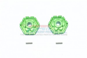 GPM TXMS010/+2MM ALUMINUM WHEEL HUB HEX (+2MM) 1/10 TRAXXAS MAXX MONSTER - GREEN - TXMS010/+2MM-G