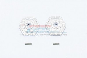 GPM TXMS010/+2MM ALUMINUM WHEEL HUB HEX (+2MM) 1/10 TRAXXAS MAXX MONSTER - SILVER - TXMS010/+2MM-S