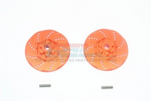 GPM TXMS010D+2MM ALUMINUM +2MM HEX BRAKE DISK 1/10 TRAXXAS MAXX MONSTER - ORANGE - TXMS010D+2MM-OR
