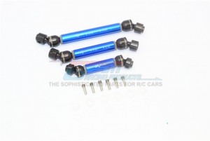 GPM TRX6037SA STEEL ALUMINIUM FRONT CENTER REAR CVD DRIVE SHAFT TRAXXAS TRX-6 - BLUE - TRX6037SA-B