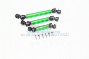 GPM TRX6037SA STEEL ALUMINIUM FRONT CENTER REAR CVD DRIVE SHAFT TRAXXAS TRX-6 - GREEN - TRX6037SA-G