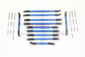 GPM TRX6160 ALUMINUM ADJUSTABLE UPPER & LOWER SUSPENSION LINKS  TRAXXAS TRX-6 - BLUE - TRX6160-B