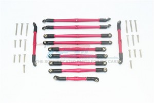 GPM TRX6160 ALUMINUM ADJUSTABLE UPPER & LOWER SUSPENSION LINKS  TRAXXAS TRX-6 - RED - TRX6160-R