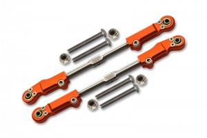 GPM MAK057S ALUMINUM STAINLESS STEEL REAR UPPER ARM TIE ROD ARRMA OUTCAST TALION  6S BLX - ORANGE - MAK057S-OR