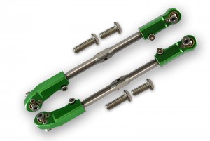 GPM MAK162S ALUMINUM STAINLESS STEEL ADJUSTABLE FRONT STEERING TIE ROD ARRMA OUTCAST TALION  6S BLX - GREEN - MAK162S-G