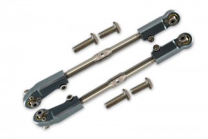GPM MAK162S ALUMINUM STAINLESS STEEL ADJUSTABLE FRONT STEERING TIE ROD ARRMA OUTCAST TALION  6S BLX - GUN SIVLER - MAK162S-GS