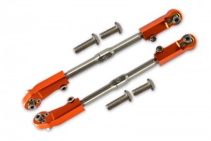 GPM MAK162S ALUMINUM STAINLESS STEEL ADJUSTABLE FRONT STEERING TIE ROD ARRMA OUTCAST TALION  6S BLX - ORANGE - MAK162S-OR