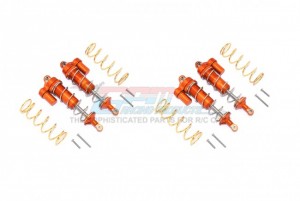 GPM TXMS125FRL/2 ALUMINUM FRONT & REAR L-SHAPE PIGGY BACK SPRING DAMPERS 125MM 1/10 4WD MAXX MONSTER TRUCK -89076 - ORANGE - TXMS125F/R/L2-OR-S