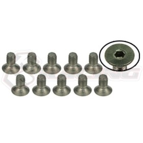 3RACING TS-FSM305M M3 X 5 Titanium Flat Head Hex Socket - Machine ( 10 Pcs ) - TS-FSM305M
