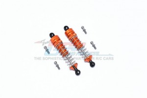GPM TET359F/RA ALUMINUM FRONT/REAR SPRING DAMPERS 59MM For TRAXXAS TETON - ORANGE - TET359F/RA-OR-S-BEBK