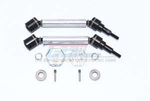 GPM TXMS123AHEX HARDEN FRONT / REAR ADJUSTABLE CVD DRIVE SHAFT HEX ADAPTER +2MM 1/10 TRAXXAS MAXX - SILVER - TXMS123AHEX-S