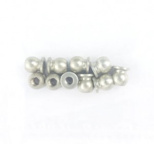 3RACING 3RAC-BS58H4/TE 7075 Aluminum 5.8mm Hex Ball Stud H=4 (10 pcs) - Teflon Coated ADVANCE FFEX - 3RAC-BS58H4/TE