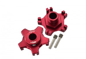 GPM MAI010+6MM ALUMINUM WHEEL HEX (+6MM) ARRMA INFRACTION LIMITLESS MOJAVE TYPHON SENTON - RED - MAI010+6MM-R