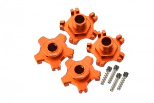 GPM MAI010+6MM ALUMINUM WHEEL HEX (+6MM) ARRMA INFRACTION LIMITLESS MOJAVE TYPHON SENTON - ORANGE - MAI010+6MM/2-OR