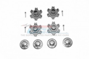GPM MAF10A+6MM/2ALU WHEEL HEX +6MM WHEEL LOCK For ARRMA LIMITLESS / INFRACTION / MOJAVE / SENTON - GUN SILVER - MAF10A+6MM/2-GS