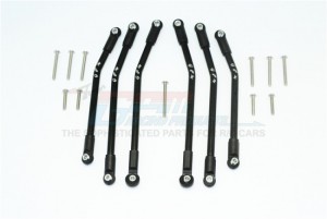GPM TRX4160A ALUMINIUM ADJUSTABLE SUSPENSION LINKS TRAXXAS-1/10 TRX4 DEFENDER TRAIL CRAWLER - BLACK - TRX4160A-BK-BEBK