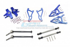 GPM RACING UDR1000 ALUMINUM F UPPER&LOWER ARMS+KNUCKLE ARMS+HARDEN STEEL CVD SST TURNBUCKLE 1/7 UNLIMITED DESERT RACER PRO-SCALE 4X4-85076-4 - BLUE - UDR1000-B