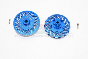 ALUMINIUM WHEEL HEX CLAW +2MM WITH BRAKE DISK TRAXXAS E-REVO - Blue - ER0062MM/2-B