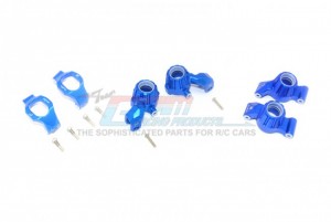 GPM RACING TXMS192122 ALU FRONT C-HUBS FRONT & REAR KNUCKLE ARMS 1/10 TRAXXAS MAXX MONSTER / 1/8 MAXX SLASH 6S - BLUE - TXMS192122-B