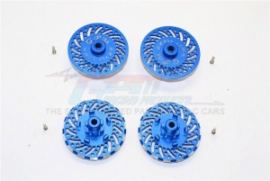 GPM ER0062MM/4 ALUMINIUM WHEEL HEX CLAW +2MM WITH BRAKE DISK TRAXXAS E-REVO - Blue - ER0062MM/4-B