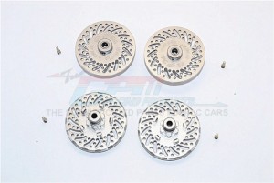 GPM ER0062MM/4 ALUMINIUM WHEEL HEX CLAW +2MM WITH BRAKE DISK TRAXXAS E-REVO - Gun silver - ER0062MM/4-GS