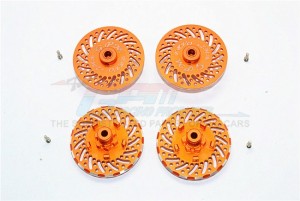 GPM ER0062MM/4 ALUMINIUM WHEEL HEX CLAW +2MM WITH BRAKE DISK TRAXXAS E-REVO - Orange - ER0062MM/4-OR