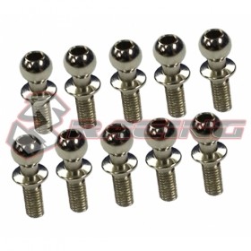 3RACING 3RAC-BS4807S Steel 4.8mm Ball Stud L=7 (10 pcs) - 3RAC-BS4807S