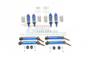 GPM RUS4758077SA F&R ALUMINUM SHOCKS+STEEL #45 AXLE+SPRING STEEL HEX (LOW CENTER OF GRAVITY SET) 1/10 RUSTLER 4X4 VXL-67076-4 - RUS4758077SA-B