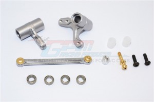 GPM RACING BMT048 ALLOY STEERING ASSEMBLY WITH BEARINGS HPI RACING BULLET NITRO 3.0 - GUN SILVER - BMT048-GS