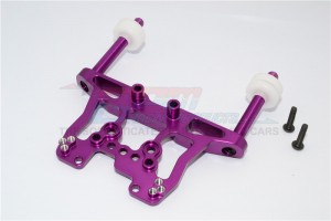 GPM RACING BMT028  ALLOY FRONT/REAR DAMPER MOUNT WITH  BODY POSTS HPI RACING BULLET NITRO 3.0 - PURPLE - BMT028-P