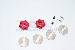 GPM RACING ADT1217/7MM ALUMINIUM HEX ADAPTER FROM 12MM CONVERT  TO 17MM WITH 7MM THICKNESS - ADT1217/7MM-R