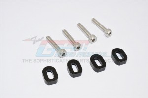 GPM TXM007 ALUMINIUM SHIMS & STAINLESS STEEL SCREW FOR 6S TRAXXAS XMAXX 6S - Black - TXM007-BK
