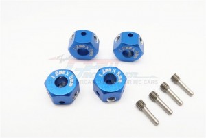 GPM RACING ADT128/4 ALUMINIUM UNIVERSAL HEX ADAPTER 12MMX8MM - BLUE - ADT128/4-B
