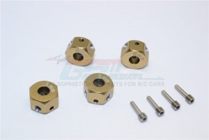 GPM RACING ADT128/4 ALUMINIUM UNIVERSAL HEX ADAPTER 12MMX8MM - TITANIUM - ADT128/4-TIT