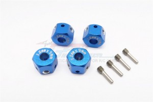 GPM RACING ADT129/4 ALUMINIUM UNIVERSAL HEX ADAPTER 12MM X 9MM - BLUE - ADT129/4-B