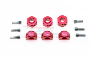 GPM TRX6010/6MM ALUMINUM HEX ADAPTERS 6MM THICK 1/10 TRAXXAS TRX-6 - TRX6010/6MM-R