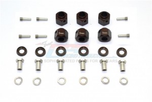 GPM TRX6010/9MM ALUMINUM HEX ADAPTERS 9MM THICK THICK 1/10 TRAXXAS TRX-6 - BROWN - TRX6010/9MM-BR