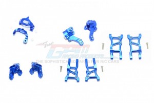 GPM GT1921225556 ALUMINUM F LOWER ARMS  R LOWER ARMS F AND R KNUCKLE ARMS FRONT C HUBS TRAXXAS 1/10 4WD FORD GT4-TEC 2.0 - BLUE - GT1921225556-B
