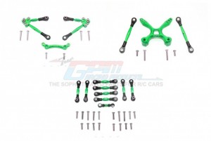 GPM GT049FR160 ALUMINUM FRONT&REAR TIE RODS WITH STABILIZER FOR C HUB +WHOLE CAR TIE RODS TRAXXAS 1/10 4WD FORD GT4-TEC 2.0 - GT049FR160-G