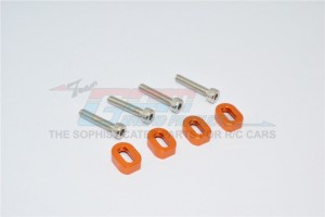 GPM TXM007 ALUMINIUM SHIMS & STAINLESS STEEL SCREW FOR 6S TRAXXAS XMAXX 6S - Orange - TXM007-OR