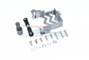 GPM TXMS024 ALUMINUM SERVO MOUNT STAINLESS STEEL TIE ROD  ALUMINUM SERVO HORN - 25T FOR 1/10 RC TRAXXAS MAXX MONSTER TRUCK - GUN SILVER - TXMS024-GS