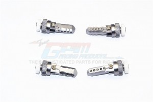 ALUMINIUM FRONT & REAR MAGNET BODY MOUNT TRAXXAS E-REVO - Gun silver - ER201FR-GS