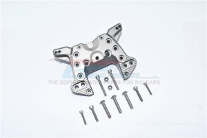 GPM MAKX028 ALUMINUM FRONT SHOCK MOUNT 1/5 4WD KRATON 8S BLX MONSTER TRUCK ARA110002 - GUN SILVER - MAKX028-GS