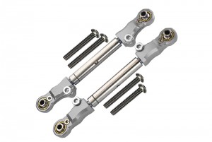 GPM TXMS162S ALUMINUM STAINLESS STEEL FRONT STEERING TIE ROD 1/10 TRAXXAS RC MAXX MONSTER 89076 / TRAXXAS 1/8 MAXX SLASH 6S - SILVER - TXMS162S-S