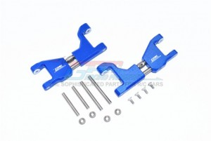 GPM TXMS054F/RS 8929 ALUMINUM SUPPORTING MOUNT WITH FRONT / REAR UPPER ARMS 1/10 4WD MAXX MONSTER TRUCK -89076 - BLUE - TXMS054F/RS-B