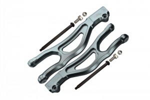 GPM MAKX054 ALUMINUM FRONT UPPER ARMS ARA330561 1/5 4WD KRATON OUTCAST 8S BLX MONSTER TRUCK ARA110002T1/T2 - GUN SILVER - MAKX054-GS