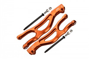 GPM MAKX054 ALUMINUM FRONT UPPER ARMS ARA330561 1/5 4WD KRATON OUTCAST 8S BLX MONSTER TRUCK ARA110002T1/T2 - ORANGE - MAKX054-OR
