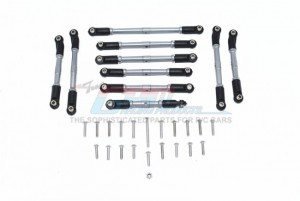 GPM CC2008 ALUMINUM FRONT/REAR UPPER AXLE MOUNT SET FOR SUSPENSION LINKS TAMIYA CC-02 TRUCK - GUN SILVER - CC2160ALL-GS-BEBK