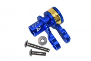 GPM TXM025TSH ALUMINUM 25T SERVO HORN W. BUILT-IN SPRING 1/5 TRAXXAS 6S 8S RC MONSTER TRUCK - BLUE - TXM025TSH-B