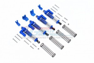 GPM TRX4090BZFRL ALUMINUM L-SHAPE PIGGY BACK SPRING DAMPERS 90MM+ADJUSTABLE DAMPER MOUNT (MULTIPLE POSITIONING HOLES)  1/10 ELECTRIC 4WD TRX4 FORD BRONCO TRAIL CRAWLER-82046-4 - BLUE - TRX4090BZFRL-B